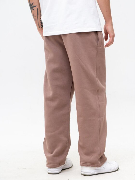 Jigga Wear Jigga Wear Spodnie dresowe Szerokie luźne sznurki korona 130313 Brązowy Baggy Fit