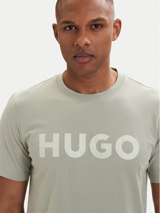 HUGO HUGO T-shirt Dulivio 50467556 Verde chiaro Regular Fit