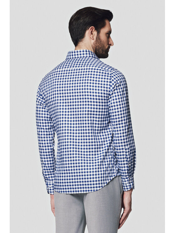 Lancerto Lancerto Koszula Rafaella KO051124000040 Granatowy Slim Fit