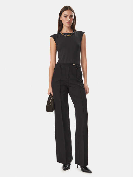 Liu Jo Liu Jo Spodnie materiałowe WF6361 J9189 Czarny Relaxed Fit
