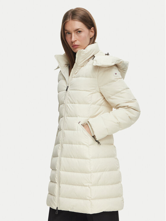 Tommy Hilfiger Tommy Hilfiger Daunenjacke WW0WW51111 Creme Regular Fit
