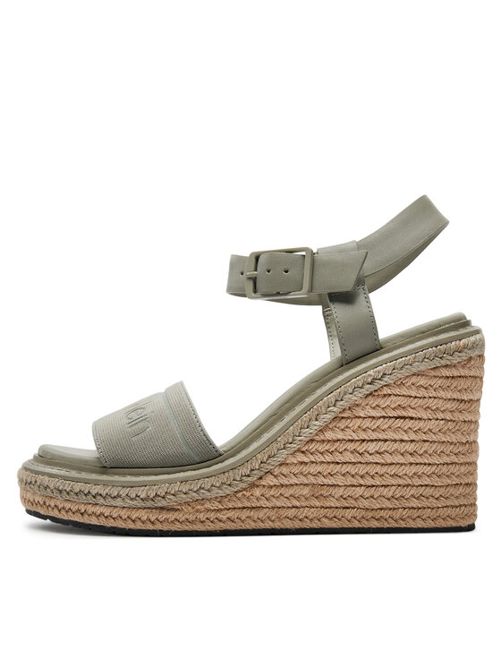 Calvin Klein Calvin Klein Espadryle Wedge Sandal 70 He HW0HW02050 Szary