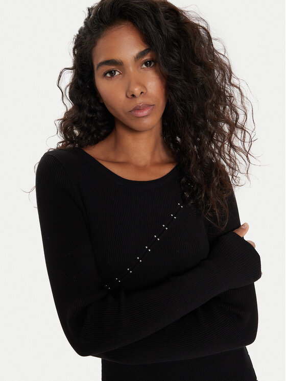 Morgan Morgan Trikotažinė suknelė 242-RMRITA Juoda Slim Fit