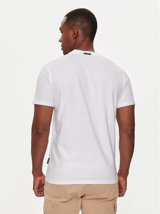 Napapijri Napapijri T-krekls S-Bollo NP0A4I3C Balts Regular Fit