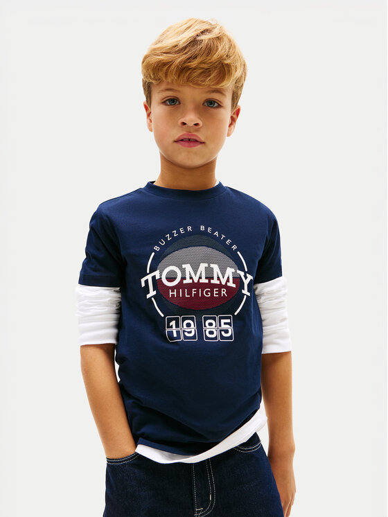 Tommy Hilfiger Tommy Hilfiger Tricou KB0KB10277 Bleumarin Regular Fit