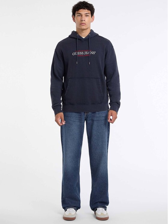 Guess Jeans Guess Jeans Mikina M5BQ33 KCPR1 Tmavomodrá Regular Fit