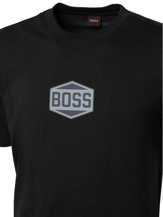 BOSS BOSS Marškinėliai Logo Tape2 50574200 Juoda Regular Fit