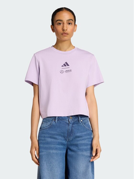 adidas adidas T-Shirt MERCEDES - AMG PETRONAS FORMULA ONE TEAM Fioletowy Loose Fit