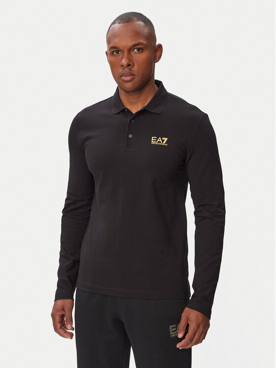 EA7 Emporio Armani EA7 Emporio Armani Поло 8NPF17 PJVUZ MC004 Чорний Regular Fit