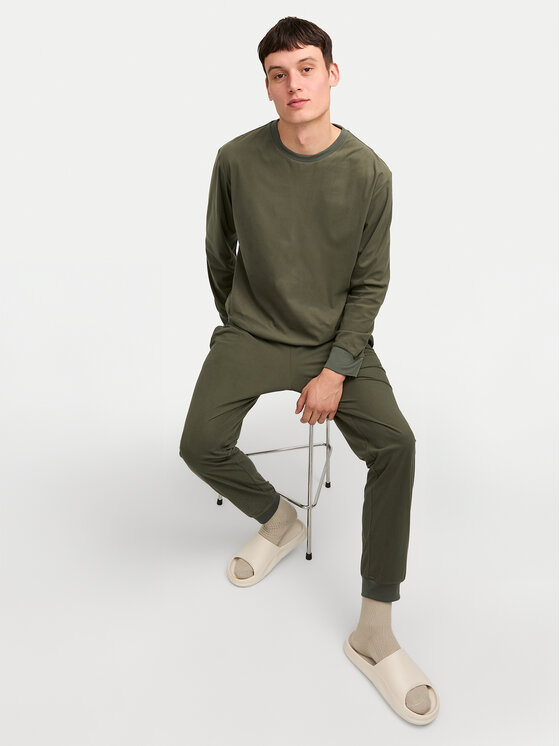Jack&Jones Jack&Jones Πιτζάμα Solid 12268536 Πράσινο Loose Fit