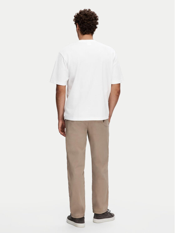 Selected Homme Selected Homme T-krekls 16094143 Balts Loose Fit