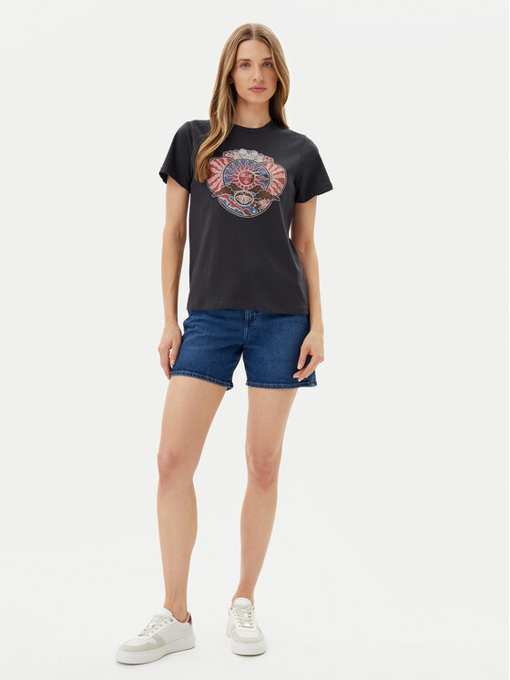 Wrangler Wrangler T-Shirt Graphic 112362563 Μαύρο Regular Fit