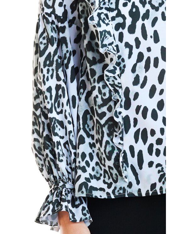 Awama Awama Bluzka A259 Biały Basic Fit
