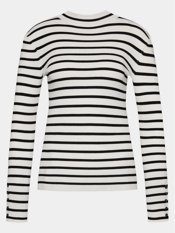 Morgan Morgan Sweter 241-MAG Biały Slim Fit