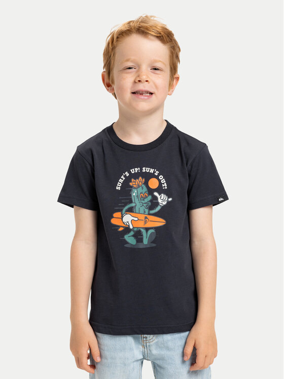 Quiksilver Quiksilver Póló Ev Gone Surfing EQKZT03569 Fekete Regular Fit