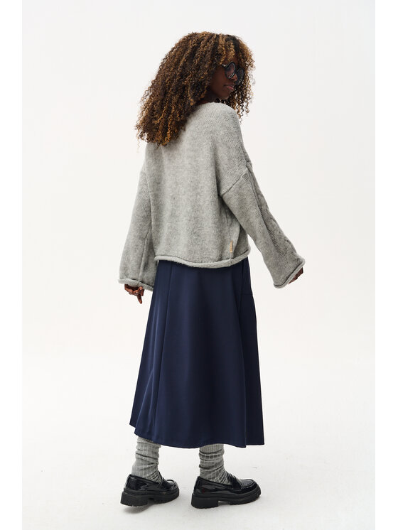 blue shadow blue shadow Sweter Koda Szary Regular Fit