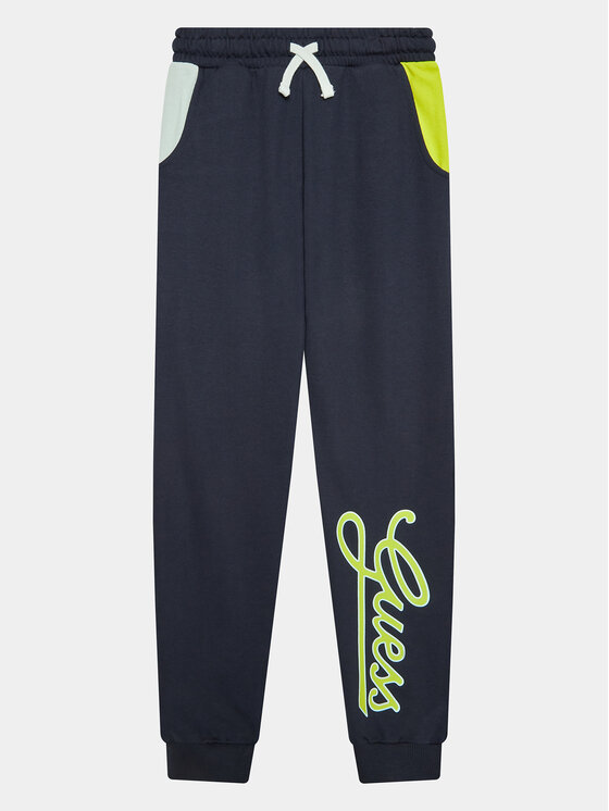 Guess Teplákové nohavice L3YQ34 KA6R3 Tmavomodrá Relaxed Fit