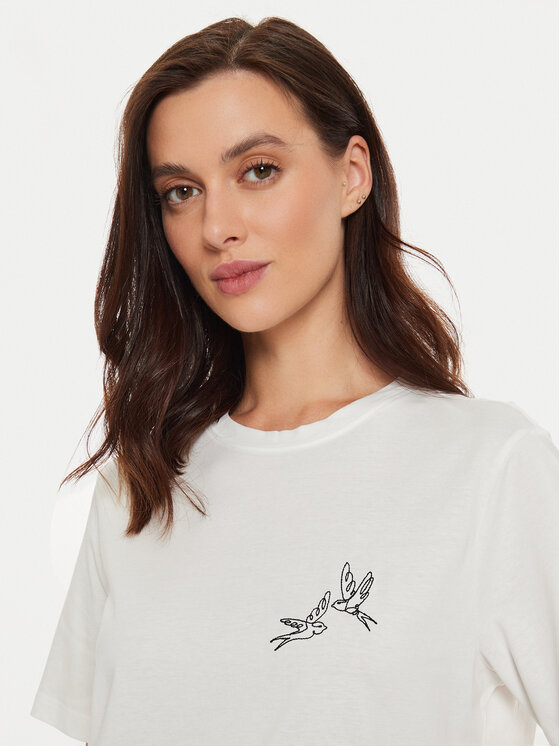Vila Vila T-Shirt Sybil 14097370 Weiß Regular Fit