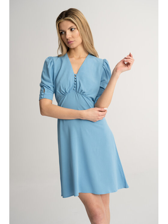 Leimann Leimann Sukienka letnia Angela Błękitny Feminine Fit