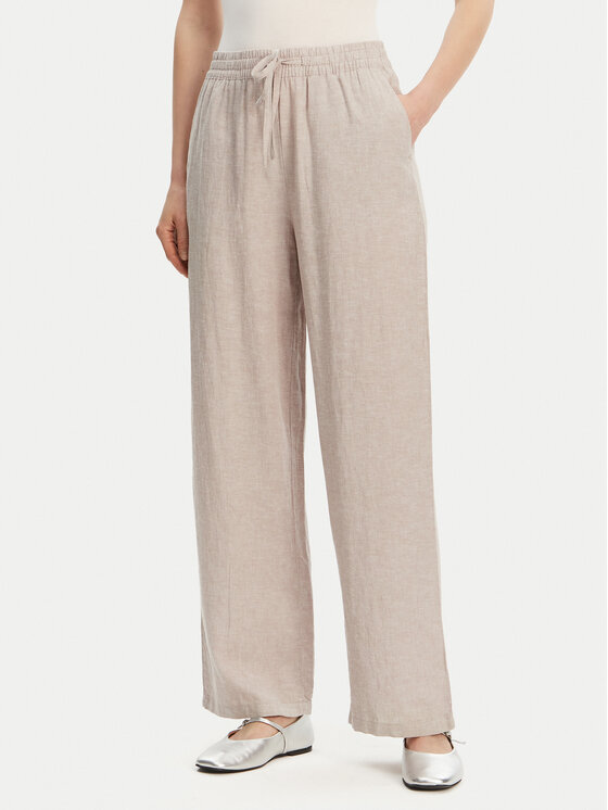 Vero Moda Vero Moda Kalhoty z materiálu Linn 10305091 Šedá Loose Fit