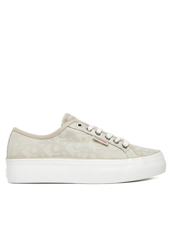 Calvin Klein Jeans Calvin Klein Jeans Sneakersy Vulc Flatf Jacquard Aop YW0YW01965 Beżowy