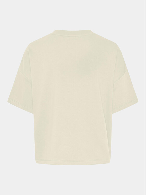 Pieces Pieces Majica Chilli Summer 17118870 Écru Loose Fit