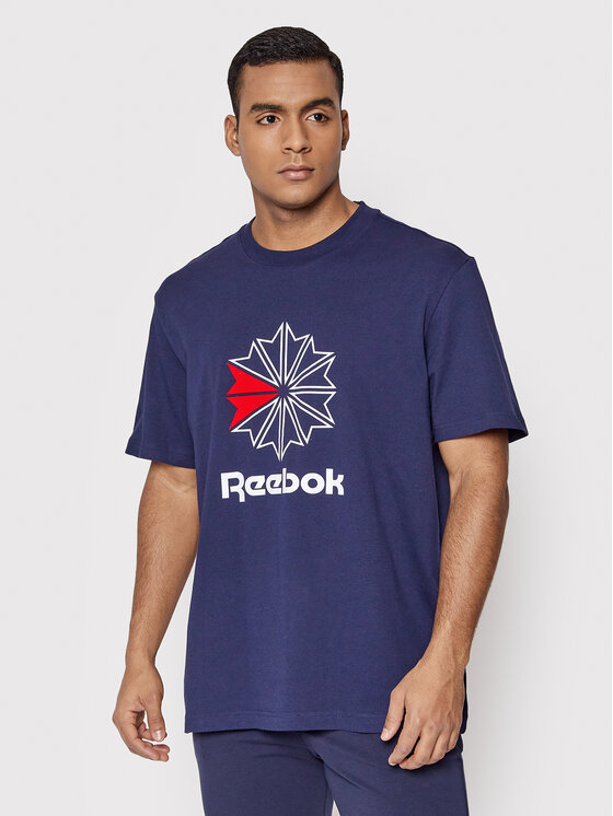 Reebok Reebok T-Shirt HD4017 Granatowy Relaxed Fit