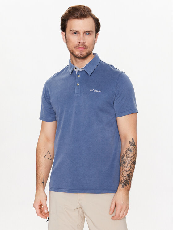 Columbia Columbia Pólóing Nelson Point 1772721 Kék Regular Fit