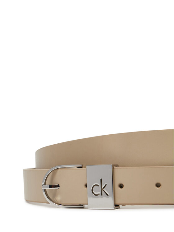 Calvin Klein Calvin Klein Pasek Damski Ck Loop Rnd Buckle 2.5_Smooth K60K612936 Beżowy