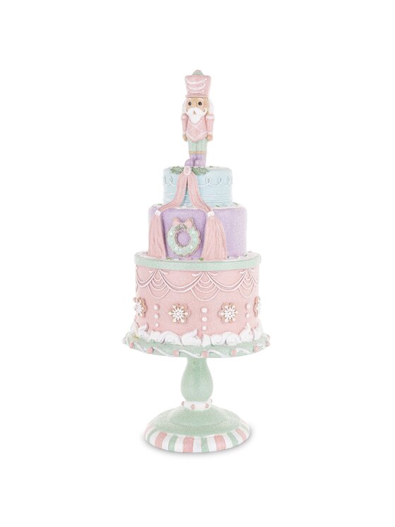 MIAhome MIAhome Figurka świąteczna Tort 41,5x17x17 cm Różowy