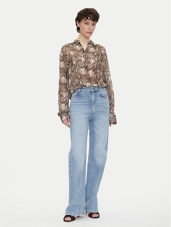 HUGO HUGO Marškiniai The Boyfriend 50539779 Ruda Oversize