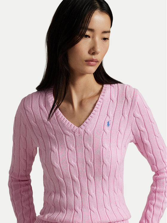 Polo Ralph Lauren Polo Ralph Lauren Пуловер 211971870006 Розов Slim Fit