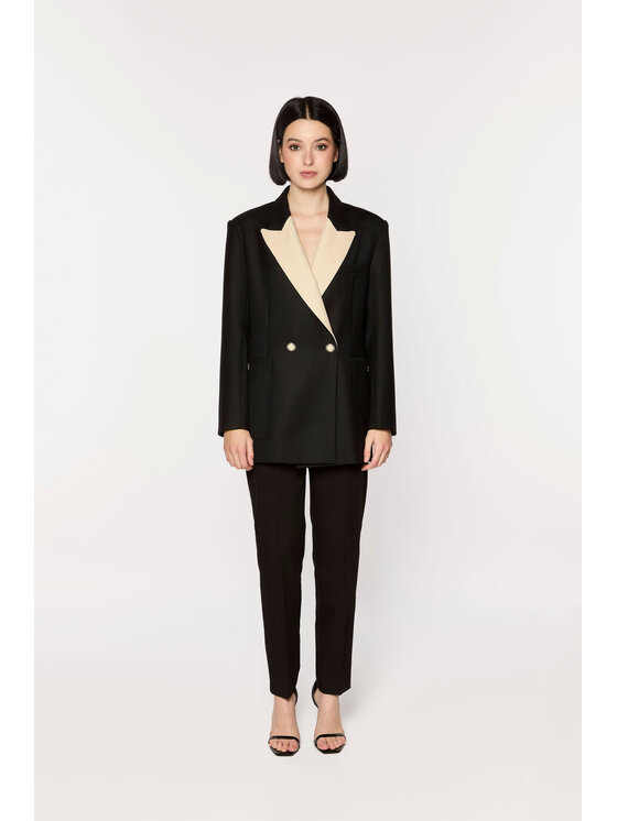 GIODORO GIODORO Marynarka GDB1-S Czarny Straight Fit