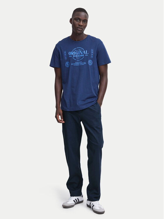 Blend Blend Szövet nadrág 20716614 Sötétkék Straight Fit