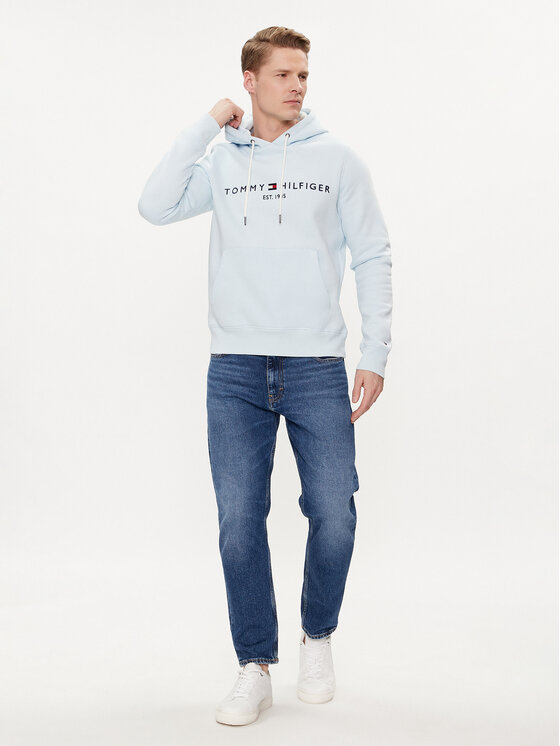 Tommy Hilfiger Tommy Hilfiger Bluza Logo MW0MW11599 Błękitny Regular Fit