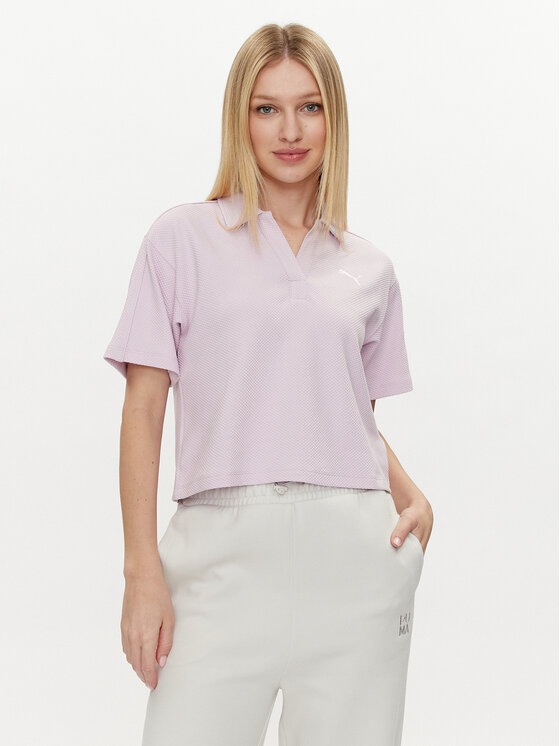 Puma Polo Majica HER 677884 Vijolična Relaxed Fit