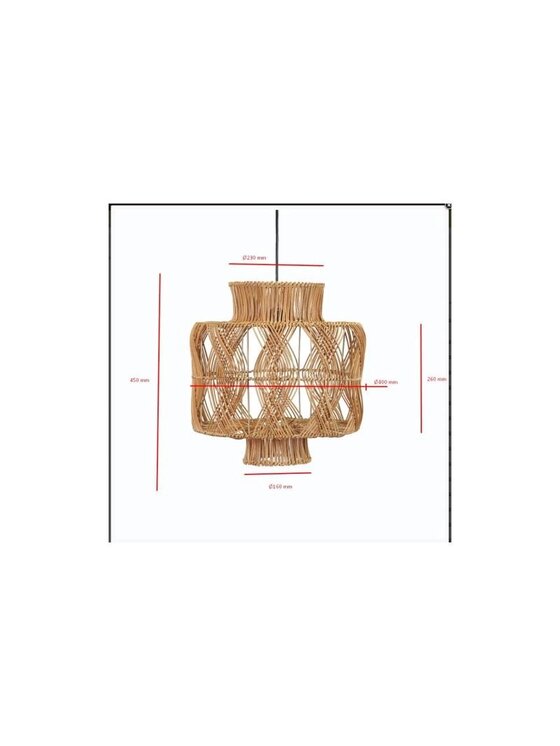 MIAhome MIAhome Lampa wisząca pleciona rattanowa Oia Ø40 Brązowy