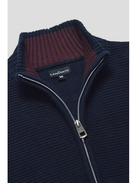 Lancerto Lancerto Sweter Craig SW073224000094 Granatowy Regular Fit