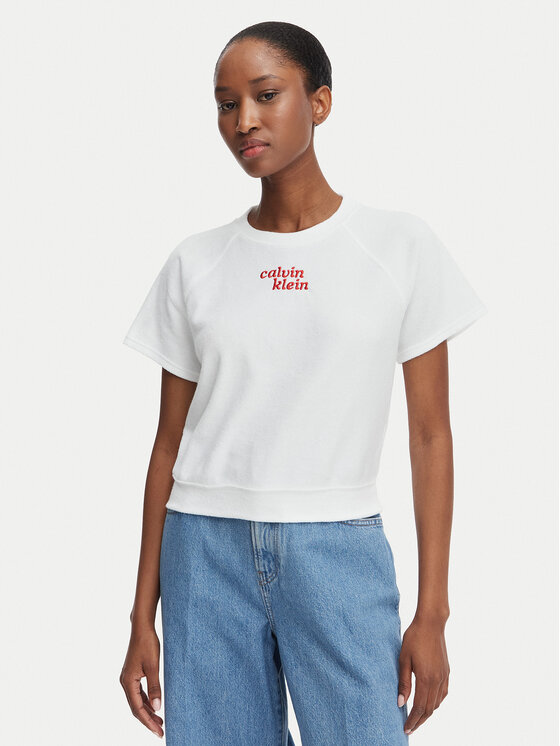 Calvin Klein Jeans Calvin Klein Jeans T-shirt TOWEL LV047G287G Bijela Cropped Fit
