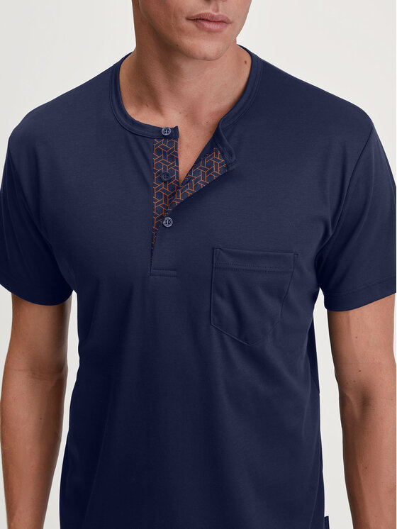 Calida Calida Pyžamo 46681 Tmavomodrá Regular Fit