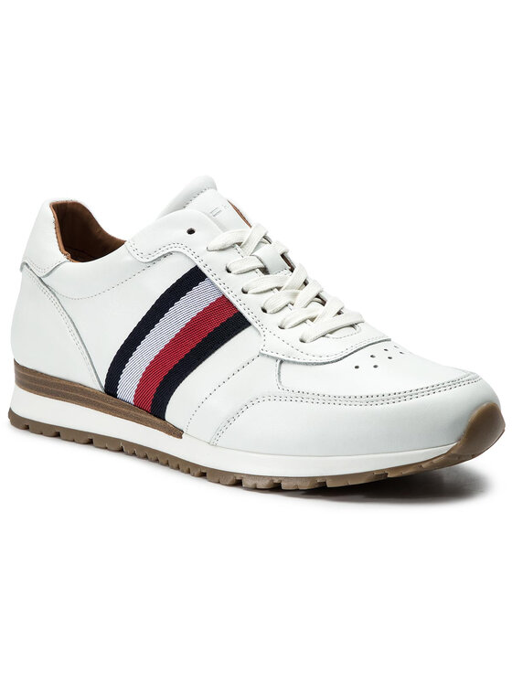 Tommy Hilfiger Sneakers Luxury Corporate Leather Runner FM0FM00960 Blanc Modivo