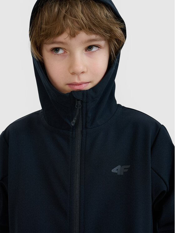 4F 4F Kurtka softshell 4FJWspring_summer_2025TSOFM306 Czarny Regular Fit