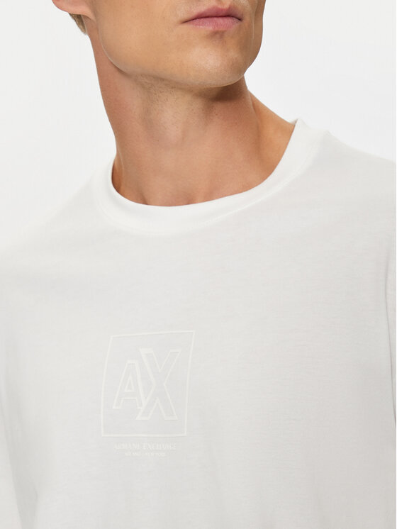 Armani Exchange Armani Exchange Marškinėliai 6DZTLE ZJ9JZ 1116 Balta Regular Fit