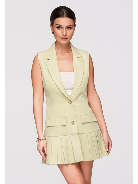 Ombre Ombre Sukienka wieczorowa LA-OM-DLR303 Zielony Slim Fit