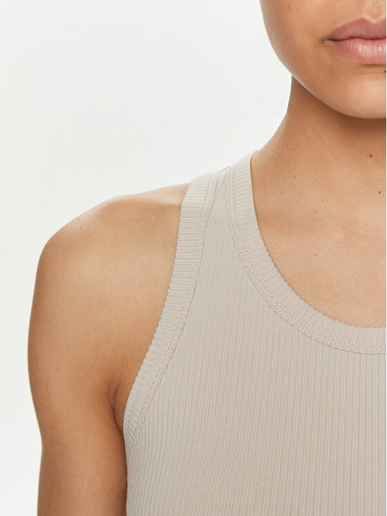 Calvin Klein Calvin Klein Top K20K206554 Bež Slim Fit