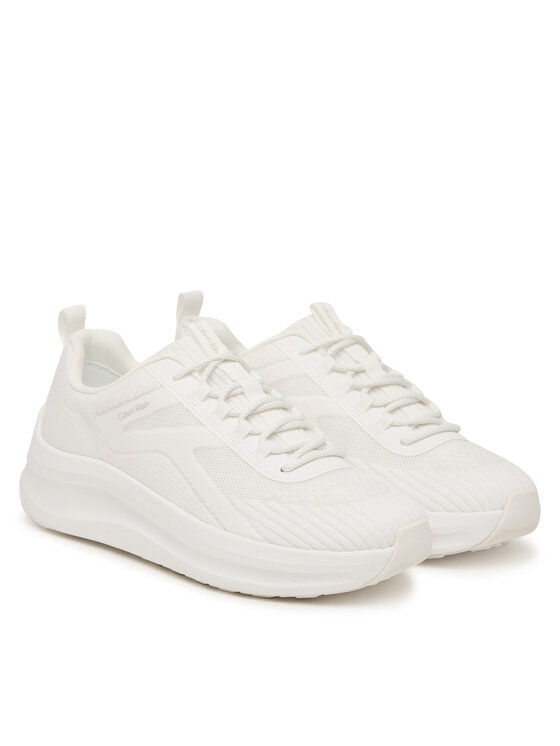 Calvin Klein Calvin Klein Sneakersy Andrea - Chunky Ck Stripe Runner Trainers HM0HM02158 Biela