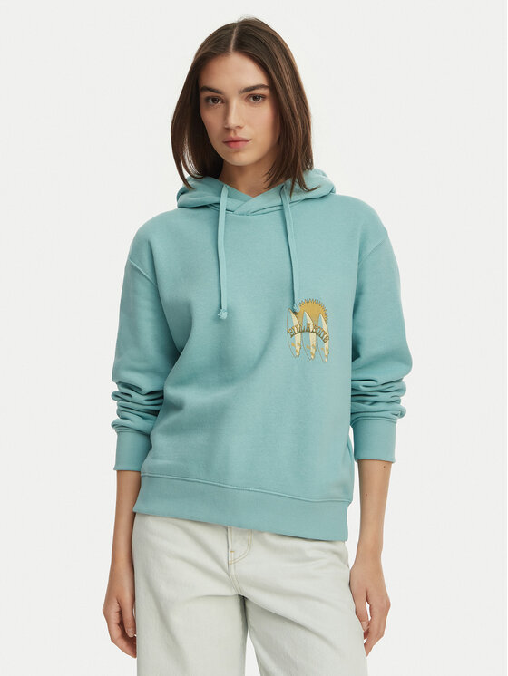 Billabong Billabong Majica dugih rukava Ready And Set EBJSF00184 Tirkizna Loose Fit