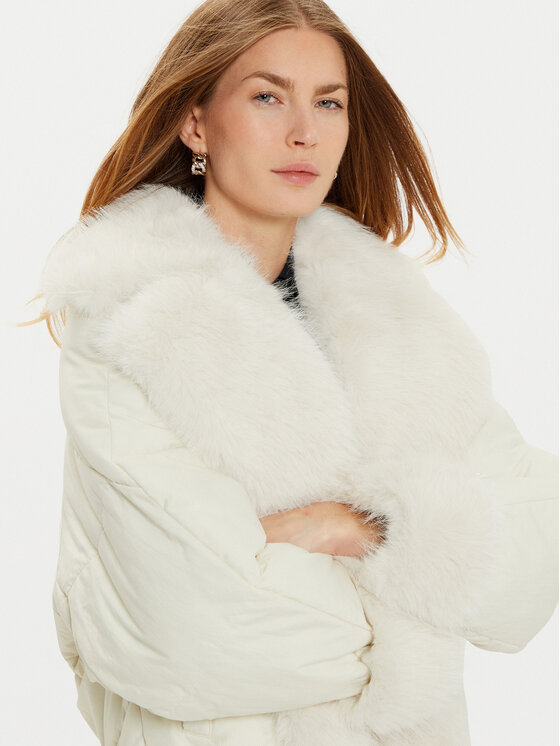 Marciano Guess Marciano Guess Cappotto in shearling 4BGL1 57188A Écru Regular Fit