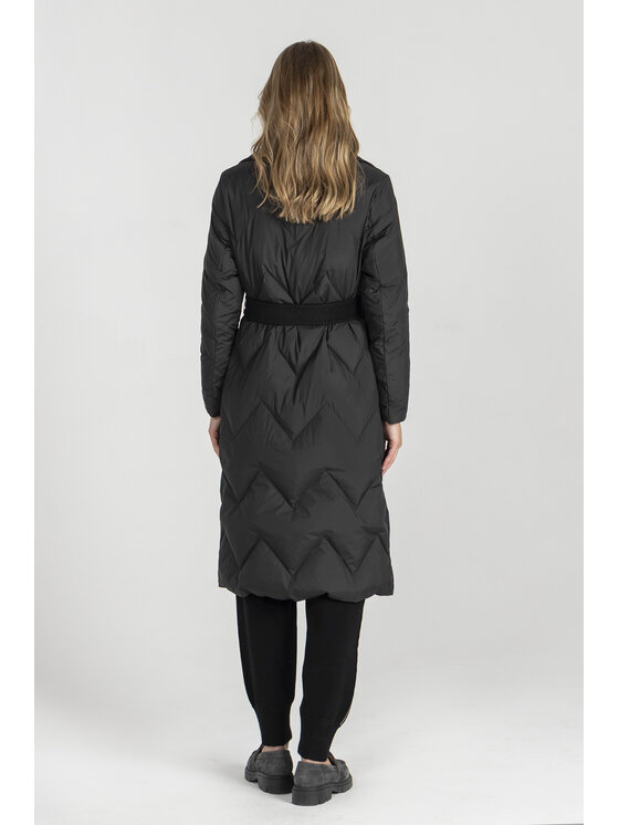 Deni Cler Milano Deni Cler Milano Płaszcz T-DC-8056-E5-90-90-1 Czarny Regular Fit