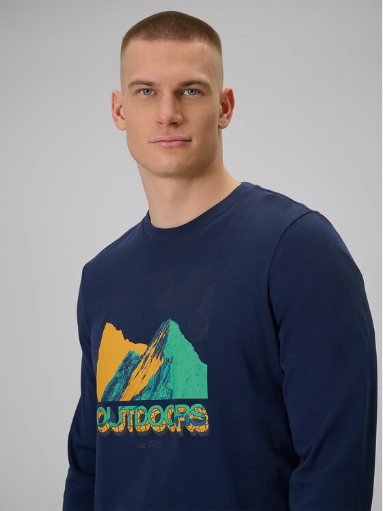 4F 4F Longsleeve MISSION READY Granatowy Regular Fit